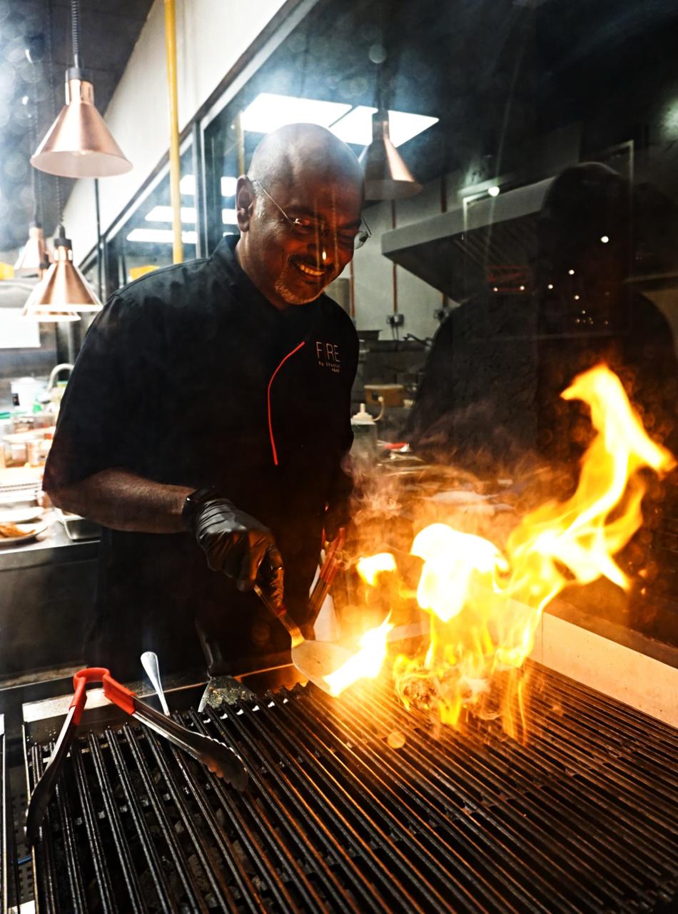 Chef Shankar in the kitchen